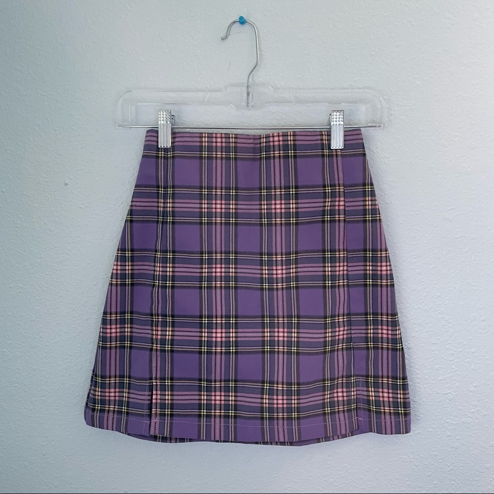 Purple Plaid Cara skirt from Brandy Melville